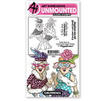 Art Impressions - Girlfriends Collection - Clear Photopolymer Stamps - Crazy Friends