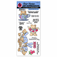 Art Impressions - Valentines Collection - Clear Photopolymer Stamp Set - Valentine Bears