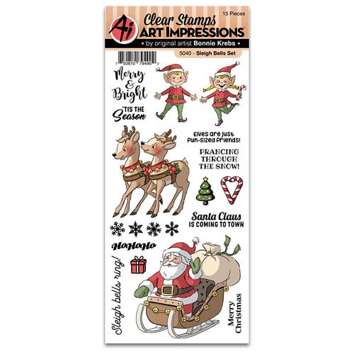 Art Impressions - Christmas Collection - Clear Photopolymer Stamp Set - Sleigh Bells