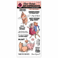 Art Impressions - Funny Farm Collection - Clear Photopolymer Stamp Set - Ham It Up