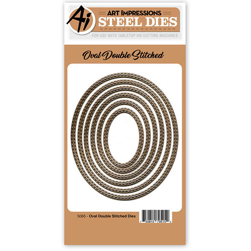 Art Impressions - Steel Dies - Oval Double Stitched