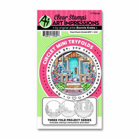 Art Impressions - Circlet Mini Tryfolds Collection - Stamp and Die Set - Front Porch