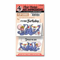 Art Impressions - Flip Card Collection - Clear Photopolymer Stamp Set - Octopus