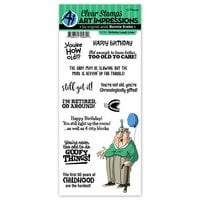 Art Impressions - Laugh Lines Collection - Clear Photopolymer Stamps - Birthday