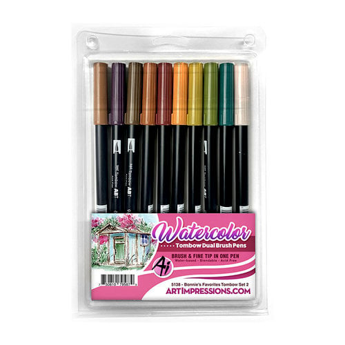 Art Impressions - Watercolor Collection - Dual Brush Pen Set - Bonnie's Favorites 2
