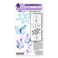Art Impressions - Bible Journaling Collection - Clear Photopolymer Stamps - Butterfly