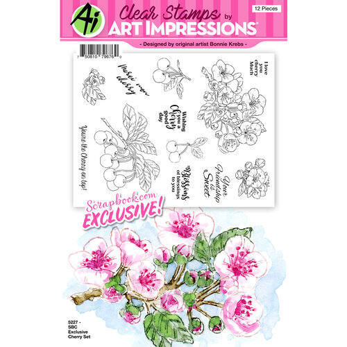 Art Impressions - Clear Photopolymer Stamp Set - Cherry