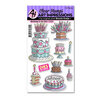 Art Impressions - Basics Collection - Die and Clear Photopolymer Stamp Set - Birthday Cake