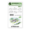 Art Impressions - Watercolor Collection - Unmounted Rubber Stamp Set - Mini Cabins