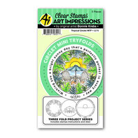 Art Impressions - Circlet Mini Tryfolds Collection - Clear Photopolymer Stamps - Tropical