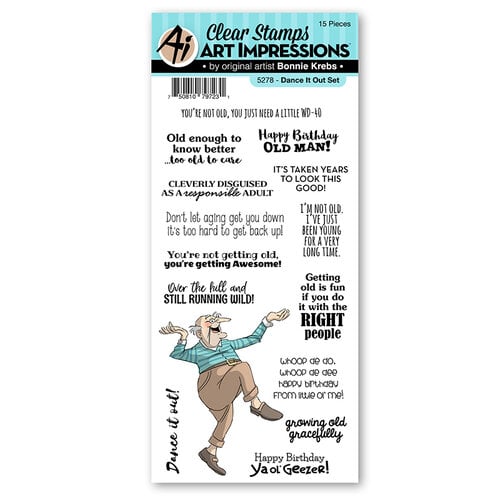 Art Impressions - Laugh Lines Collection - Clear Photopolymer Stamps - Dance It Out