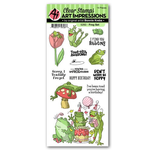 Art Impressions - Funny Farm Collection - Clear Photopolymer Stamps - Frog