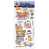 Art Impressions - Die and Clear Photopolymer Stamp Set - Feline
