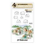 Art Impressions - Watercolor Collection - Stamp and Die Set - Village