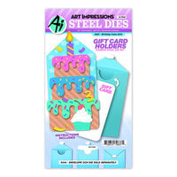 Art Impressions - Steel Dies - Birthday Cake Gift Card Holder