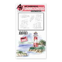 Art Impressions - Watercolor Collection - Clear Photopolymer Stamps - Cliffs