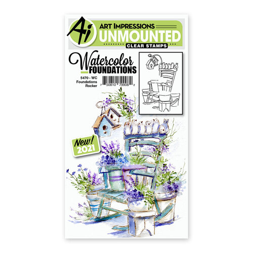 Art Impressions - Watercolor Collection - Clear Photopolymer Stamps - Foundations Rocker
