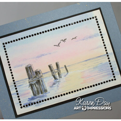 Art Impressions Mailbox Birdhouse Watercolor Journals Clear Stamps 5575