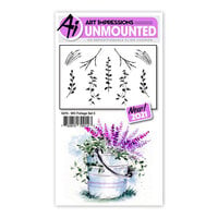 Art Impressions - Watercolor Collection - Unmounted Rubber Stamp Set - Foliage Set 5