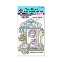 Art Impressions - Front Porch Collection - Die and Clear Photopolymer Stamp Set - Easter