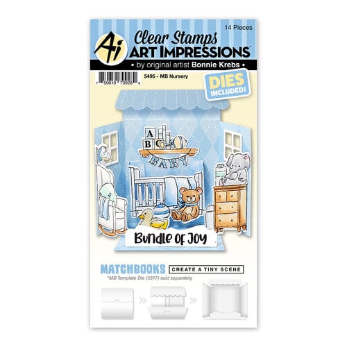 Art Impressions - Matchbook Collection - Die and Clear Photopolymer Stamp Set - Nursery