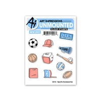 Art Impressions - Rides Collection - Die and Clear Photopolymer Stamp Set - Sport Accessories