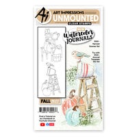 Art Impressions - Watercolor Journals Collection - Clear Photopolymer Stamps - Harvest Scenes