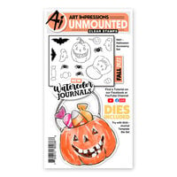 Art Impressions - Watercolor Journals Collection - Die and Clear Photopolymer Stamp Set - Halloween Accessories