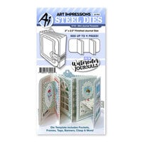 Art Impressions - Watercolor Journals Collection - Steel Dies - Mini Journal Template