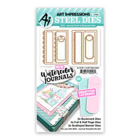 Art Impressions - Watercolor Journals Collection - Steel Dies - Journal Cover and Bookmark