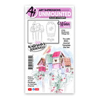 Art Impressions - Watercolor Journals Collection - Clear Photopolymer Stamps - Birdhouse Village