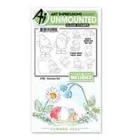 Art Impressions - Watercolor Collection - Die and Clear Photopolymer Stamp Set - Gnomes
