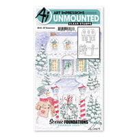 Art Impressions - Scenic Foundations Collection - Clear Photopolymer Stamps - Snowman