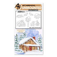 Art Impressions - Watercolor Collection - Clear Photopolymer Stamps - Rustic Christmas