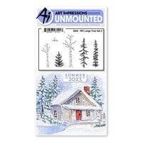 Art Impressions - Watercolor Collection - Clings - Repositionable Unmounted Rubber Stamps - Large Tree 2