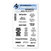 Art Impressions - Clear Photopolymer Stamps - Mini Birthday Sentiment