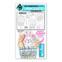 Art Impressions - Clear Photopolymer Stamps - Peeking Bunny