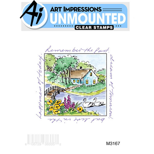 Art Impressions - Windows to the World Collection - Clear Photopolymer Stamps - Swans