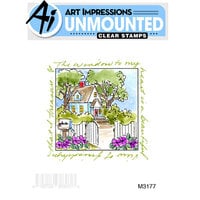 Art Impressions - Windows to the World Collection - Clear Photopolymer Stamps - Cottage