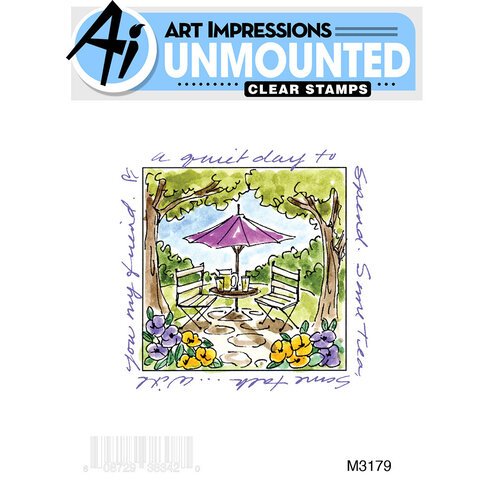 Art Impressions - Windows to the World Collection - Clear Photopolymer Stamps - Garden
