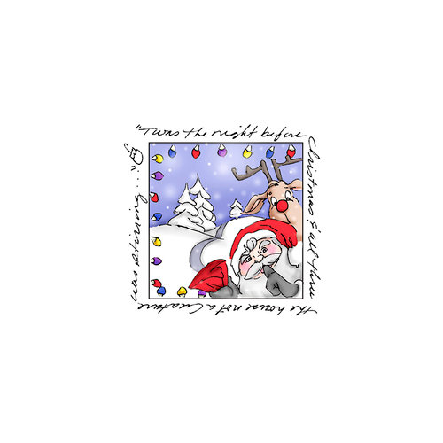 Art Impressions - Windows to the World Collection - Christmas - Unmounted Rubber Stamp Set - Santa