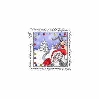 Art Impressions - Windows to the World Collection - Christmas - Unmounted Rubber Stamp Set - Santa