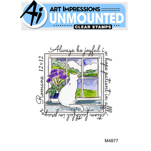 Art Impressions - Windows to the World Collection - Clear Photopolymer Stamps - Be Joyful