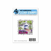 Art Impressions - Windows to the World Collection - Clear Photopolymer Stamp Set - Covered Bridge
