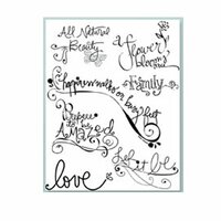 Autumn Leaves - Clear Stamps by Rhonna Farrer - Word Art, CLEARANCE