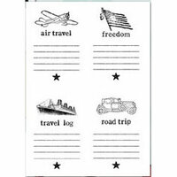 Autumn Leaves - Clear Stamps - Jenni Bowlin - American Journey - Fourth of July - Travel, CLEARANCE