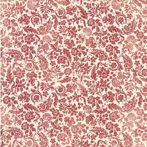 Autumn Leaves - Foofala - Red -  Black and Cream Collection - Paper - Jacobean Red