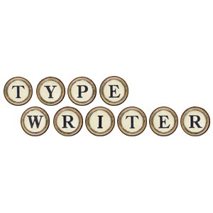Digital Alphabet (Download)  - Typewriter Keys - Brass