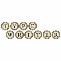 Digital Alphabet (Download)  - Typewriter Keys - Brass