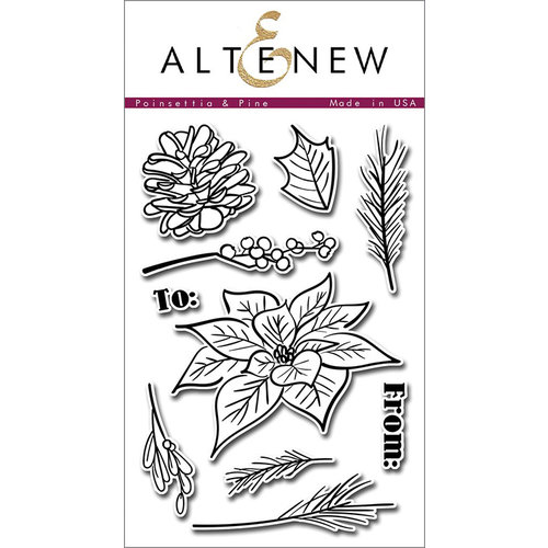 Altenew - Clear Photopolymer Stamps - Poinsettia and Pine